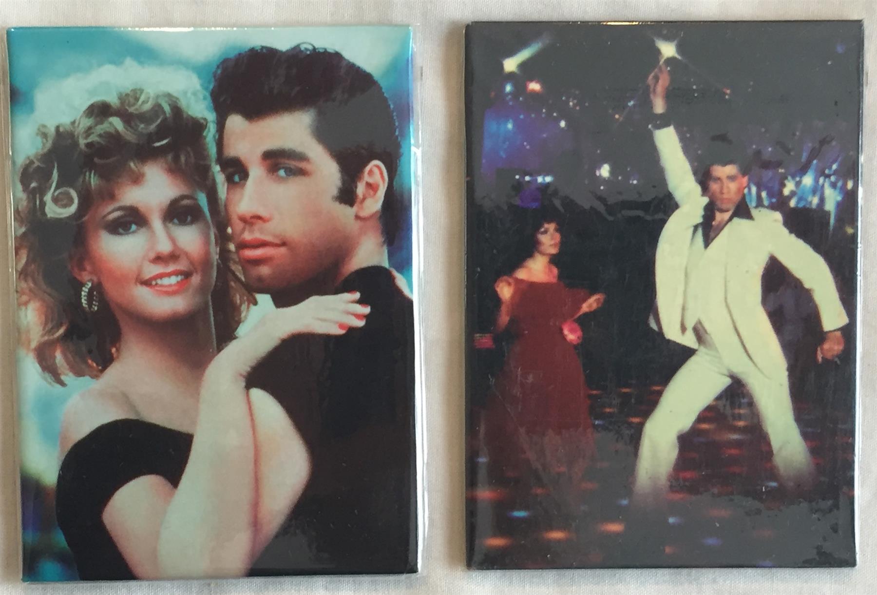 Grease and Saturday Night Fever Fridge Magnets x 2