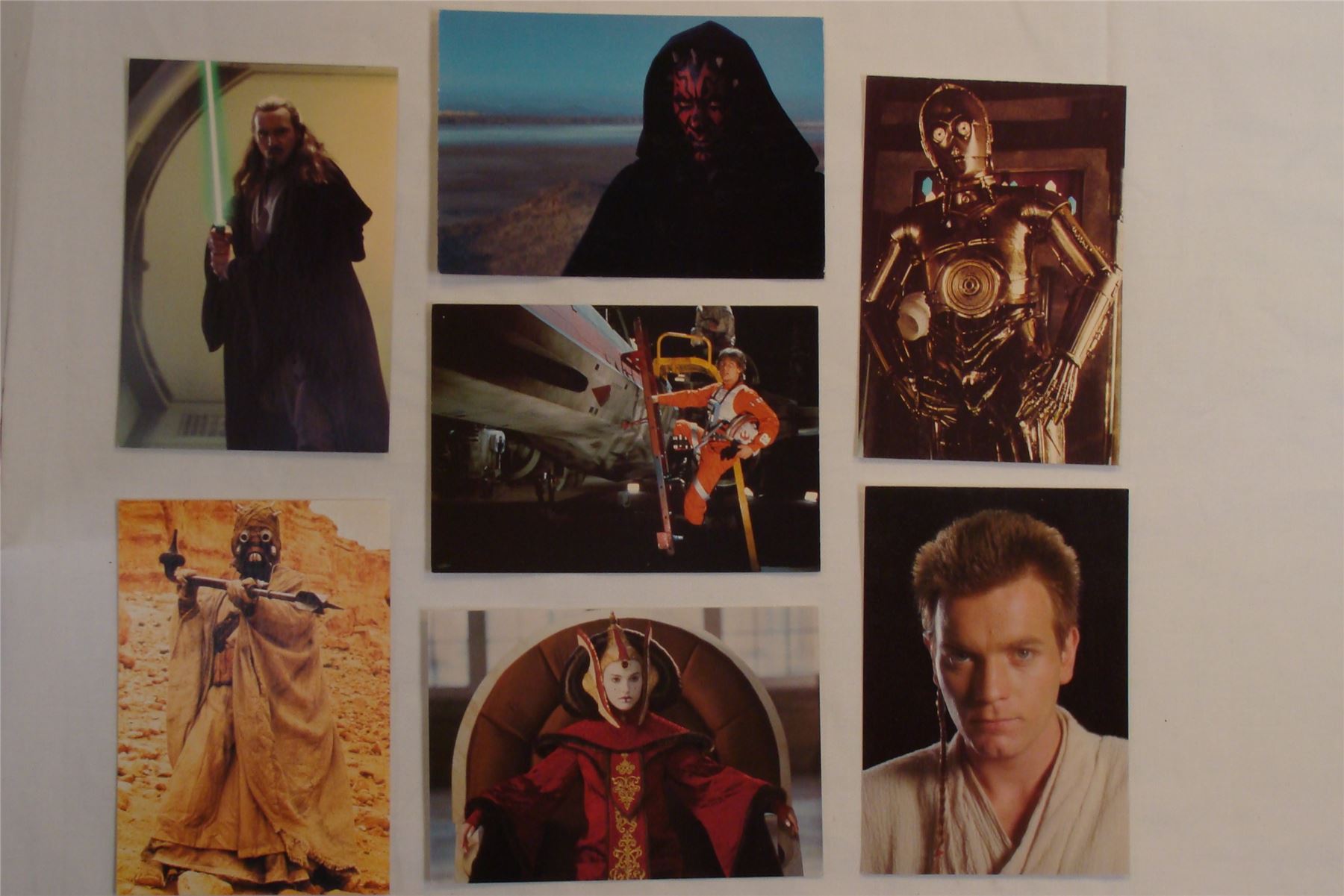 Star Wars Postcards x7 (inc Tusken Raider and Darth Maul)