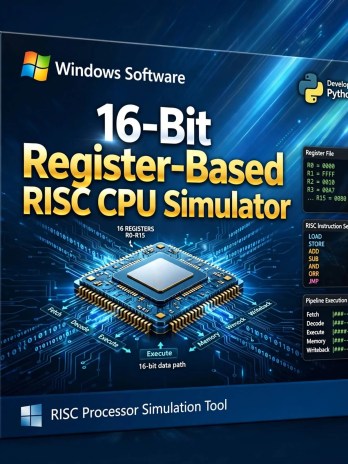 16-bit register-based RISC CPU Simulator