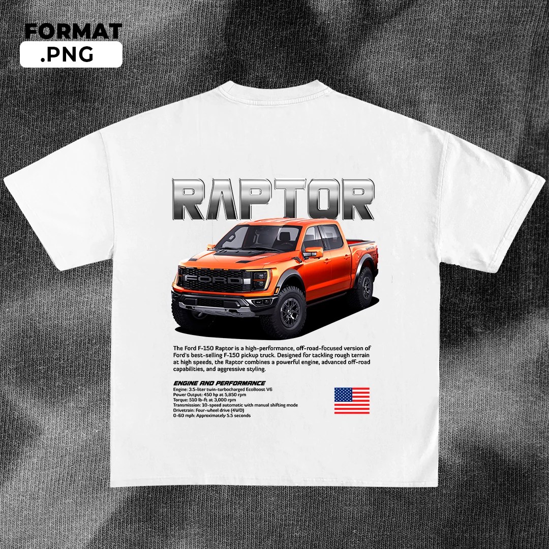 Ford F 150 Raptor T Shirt Design Pardell 34349SDF 