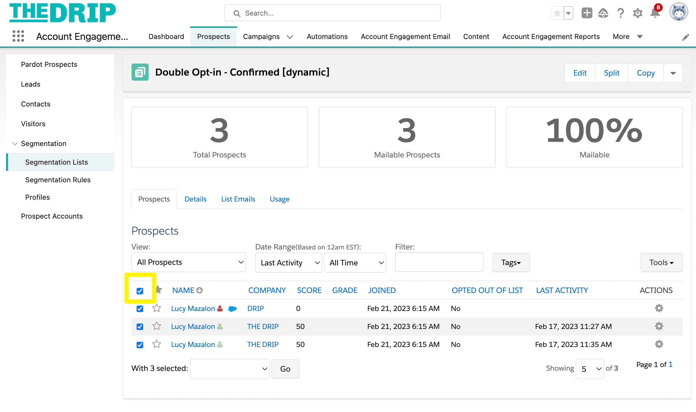 How to Generate Dynamic List Snapshots in Account Engagement (Pardot) -  Pardot School  Marketing Cloud Account Engagement