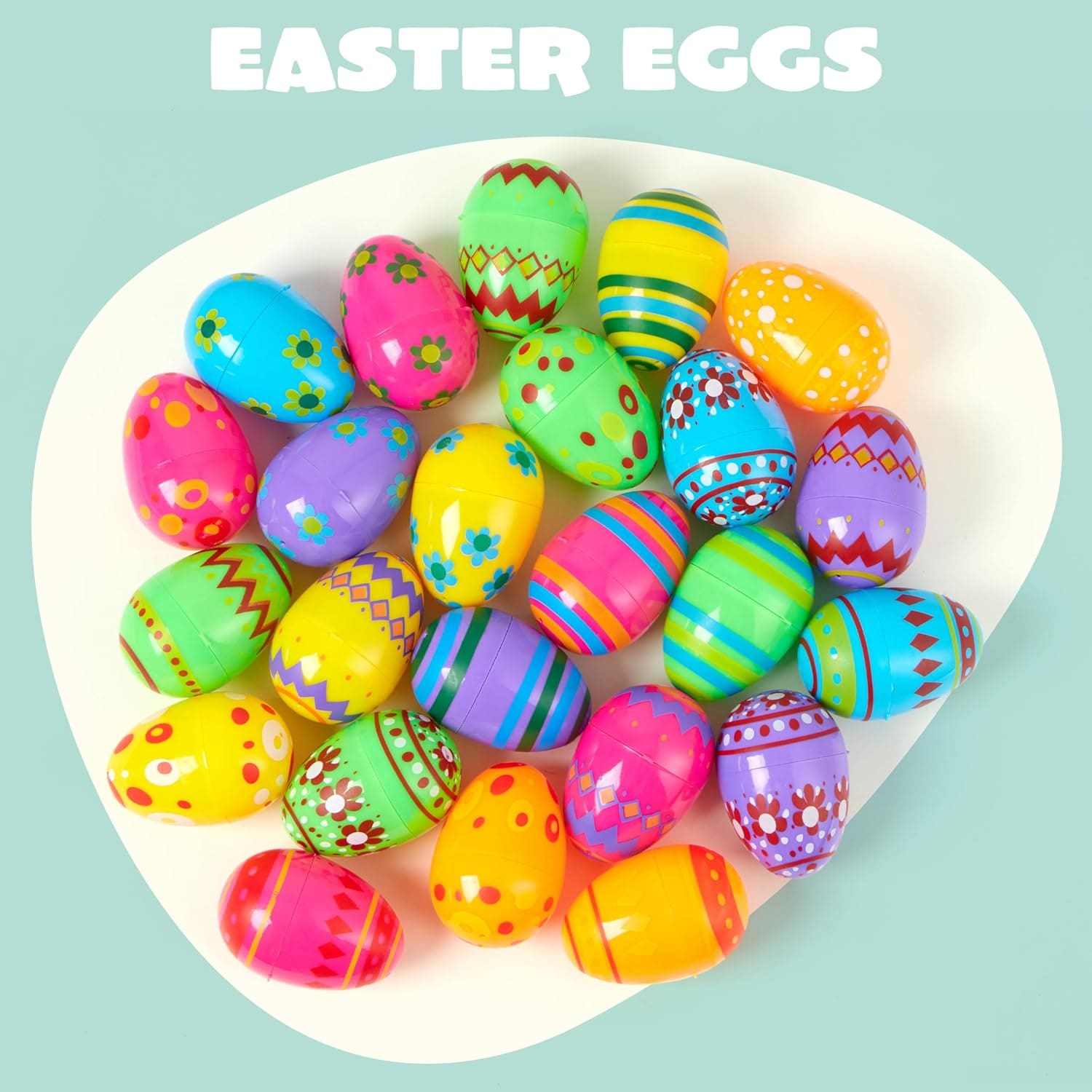 Colorful plastic Easter eggs