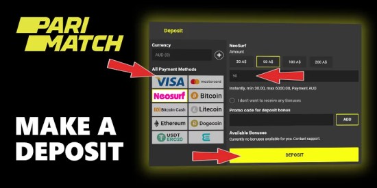 Parimatch Casino Australia - Bonus A$2,222 + 325 FS | Login
