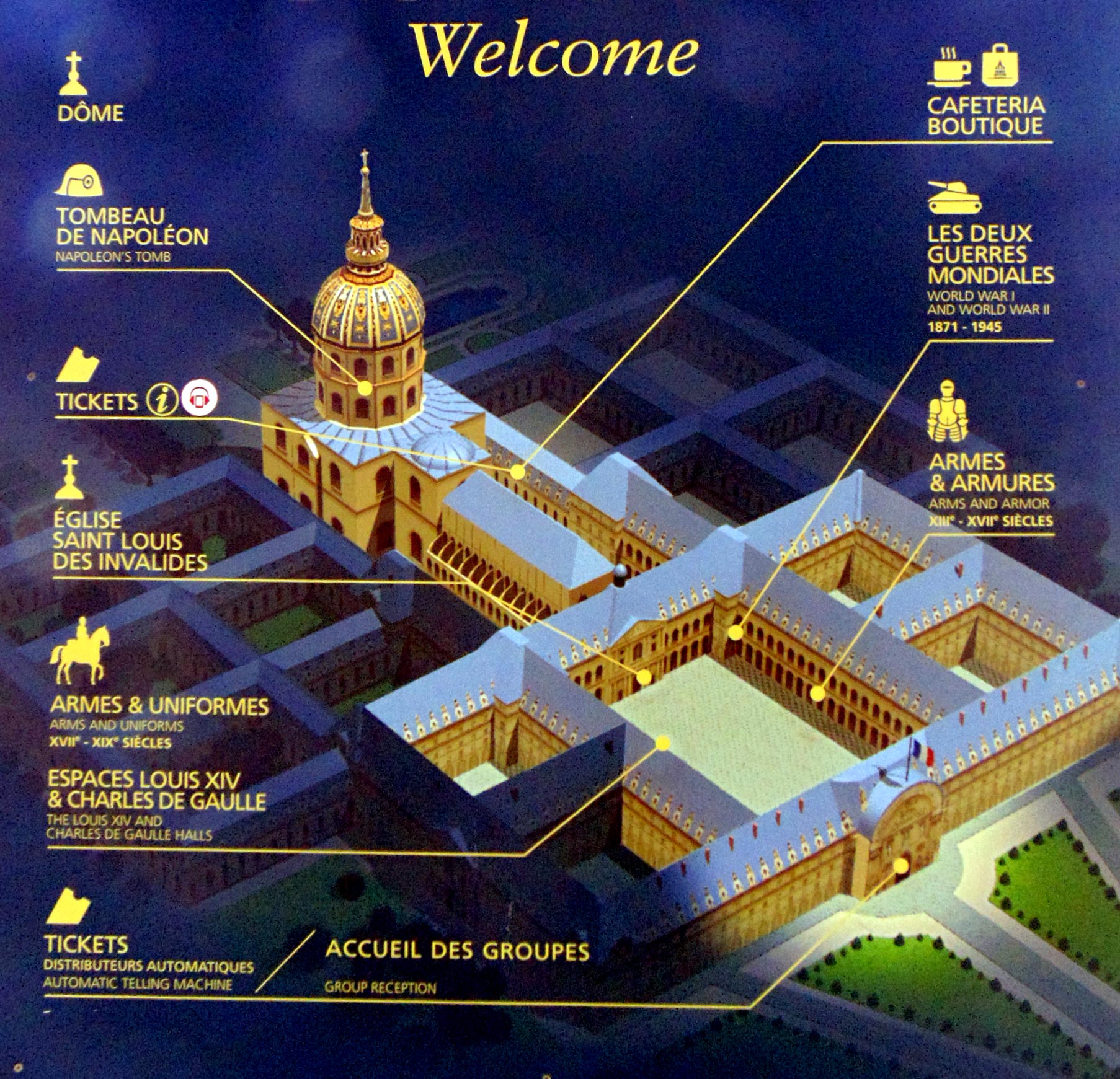 Map France Les Invalides Dore Ogrizek France Paris Les Invalides Les Invalides Map 