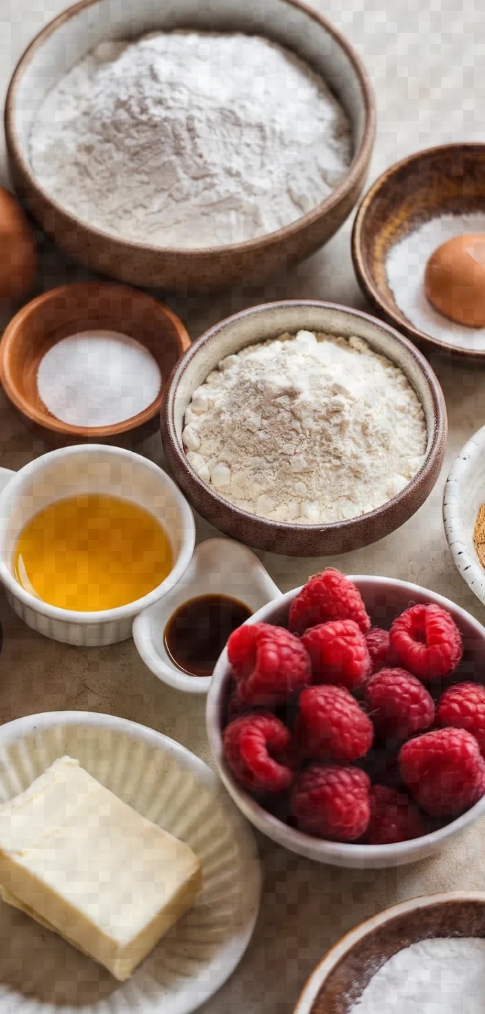 Ingredients photo for Mardis Raspberry Financiers Recipe