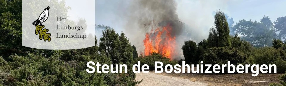 Schade in de Boshuizerbergen na de natuurbrand van 2026