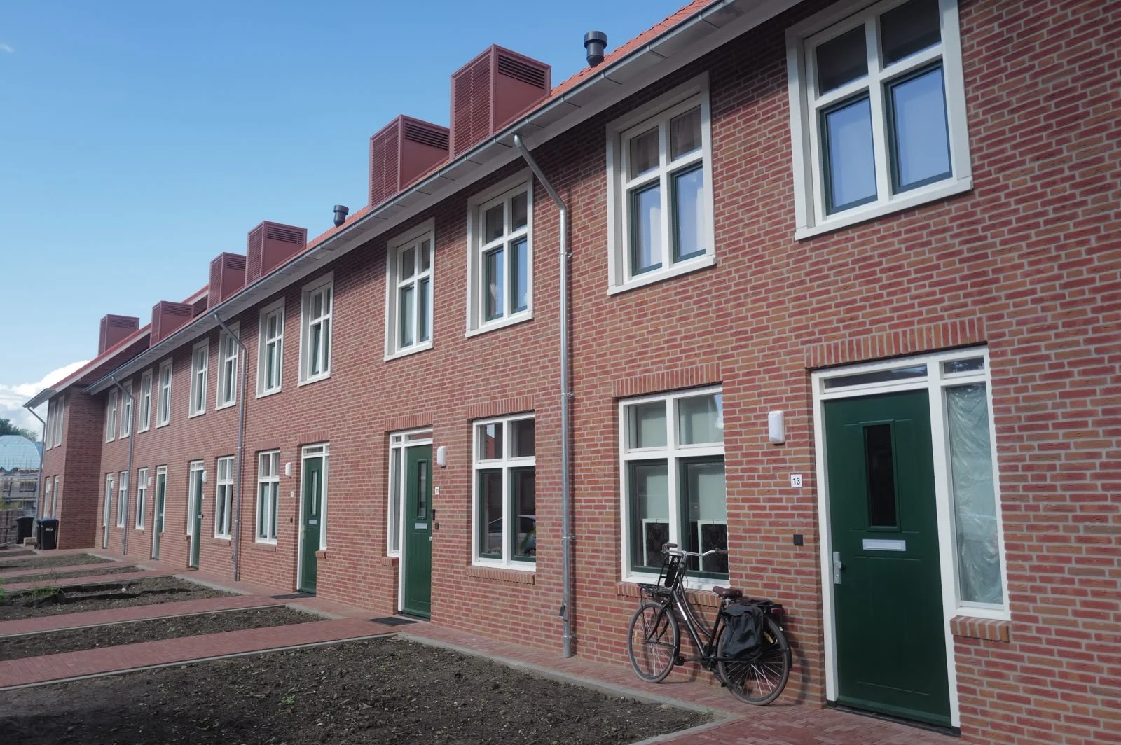 Nieuwe woningen in Slakhorst Hoensbroek in de oorspronkelijke architectuurstijl