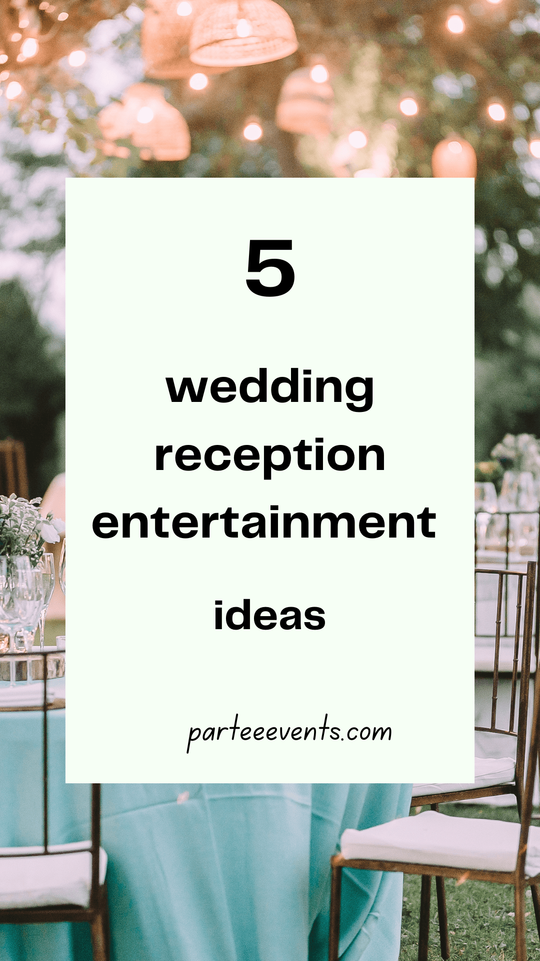 ALT="5 wedding reception entertainment ideas"