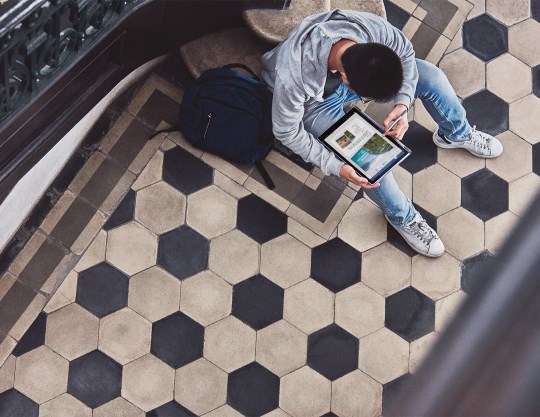 Microsoft Surface Demo During Interaction Lab Tour - Dark Patterns - Classic Mobile Collection
