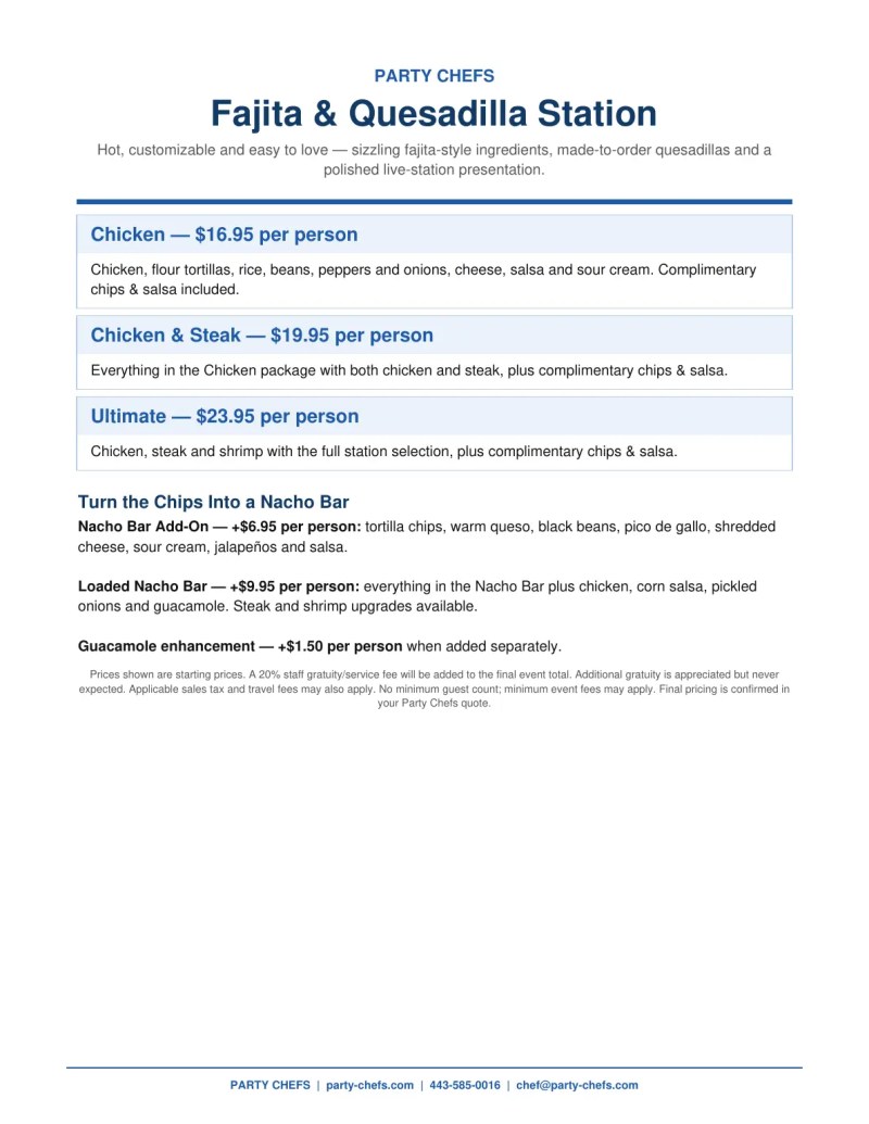 Full Menu