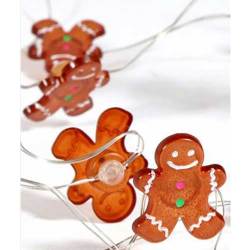 gingerbread lights cookies fairy operated battery