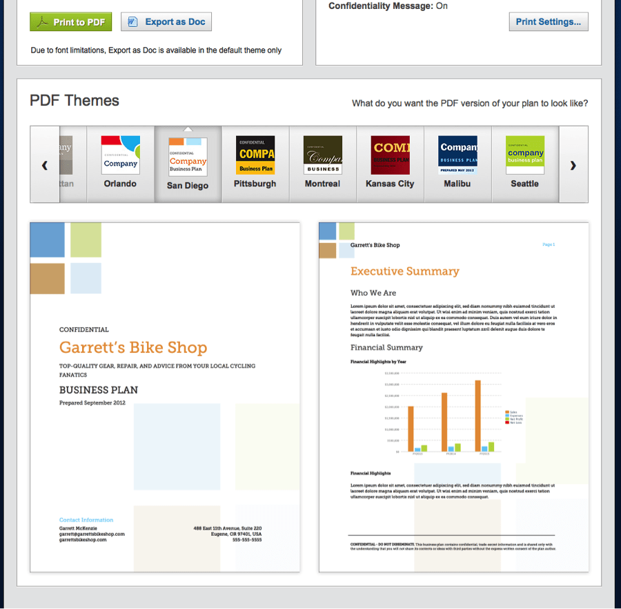 Machen sie ihre wunschkunden zu stammkunden. Business Plan Pdf Themes And Quickbooks Import Feature