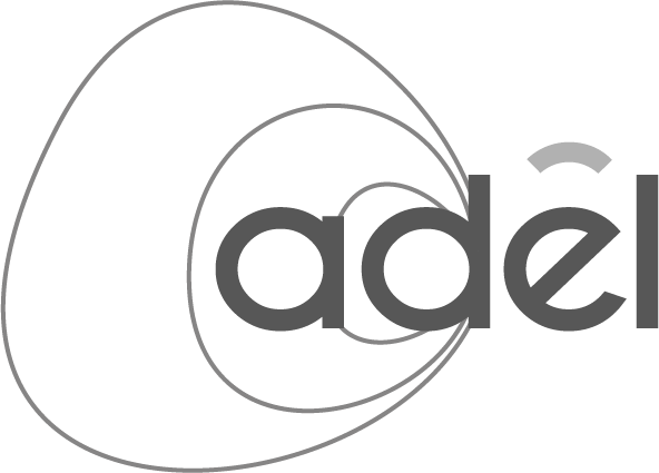 Infographiste Rouen Pascal Ridel Création logo Adel évolution b&w la Fapil