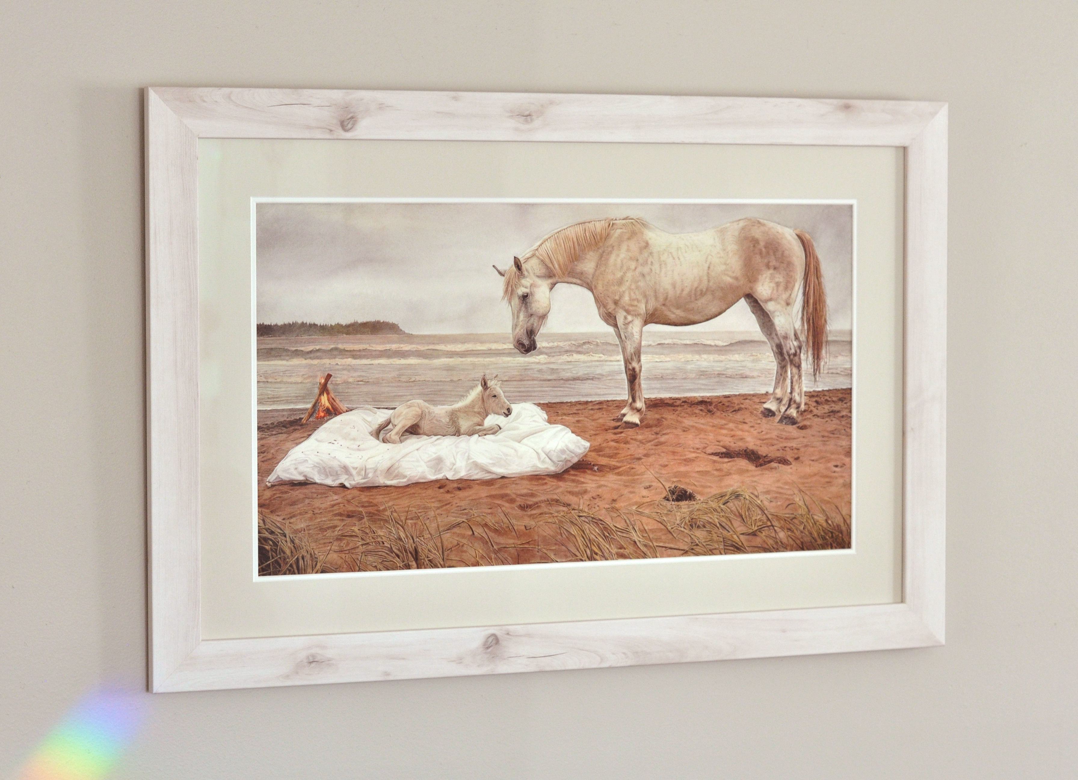 Pale Horse, Tender Mother Original Watercolour (framed)