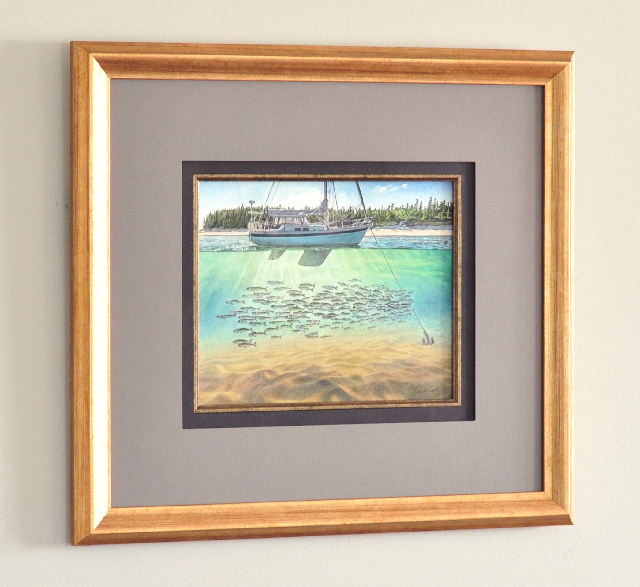 A Hidden World Original Watercolour (framed)