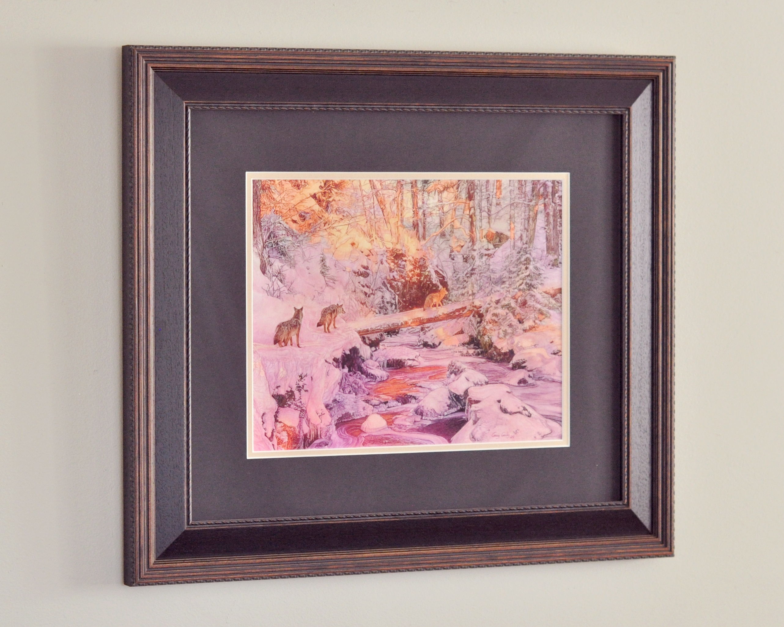 Winters Veiled Presence Original Watercolor (Framed)