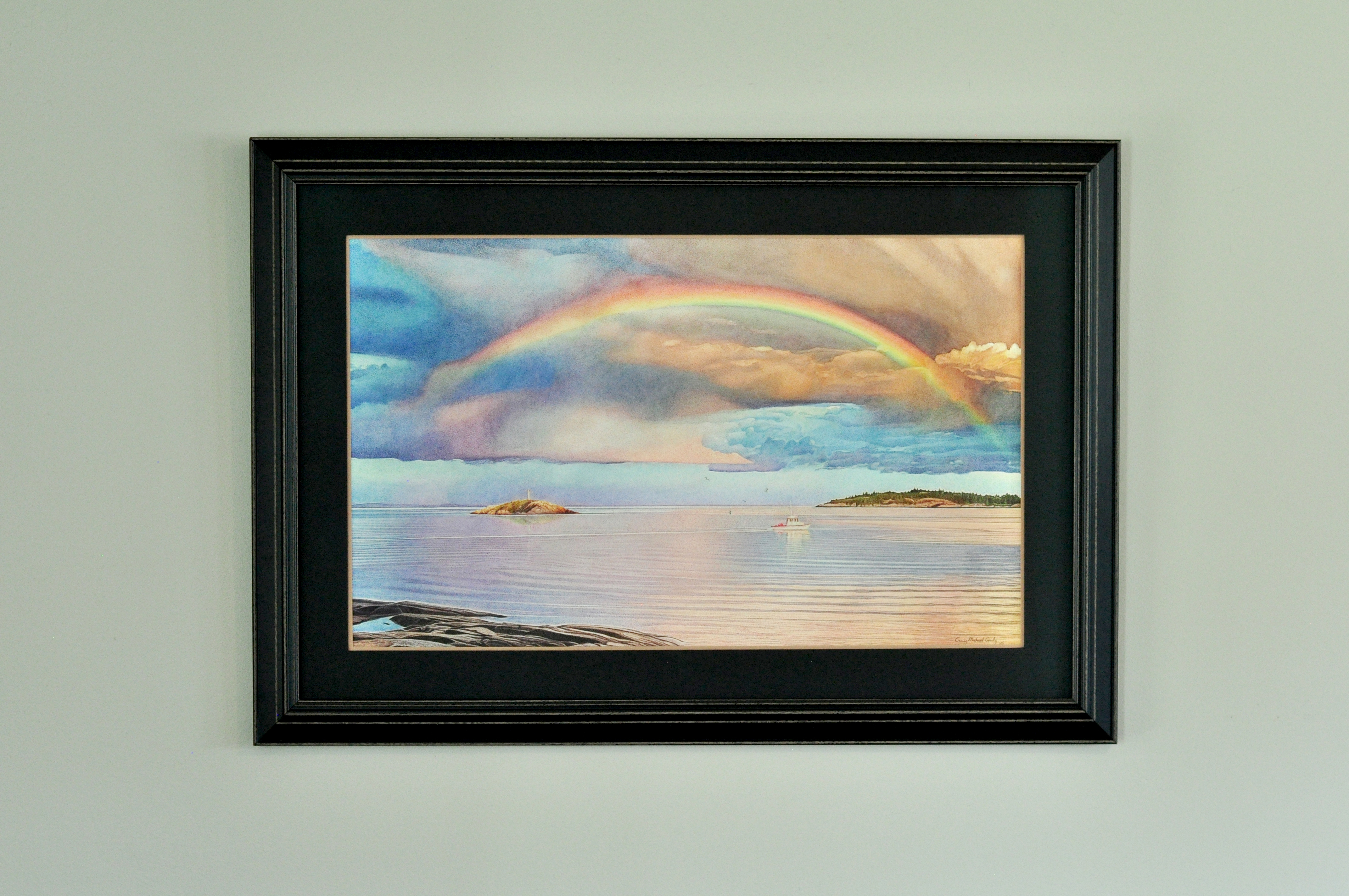 Calm After The Storm Original Watercolour (framed)