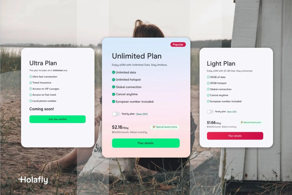 holafly plans prices features