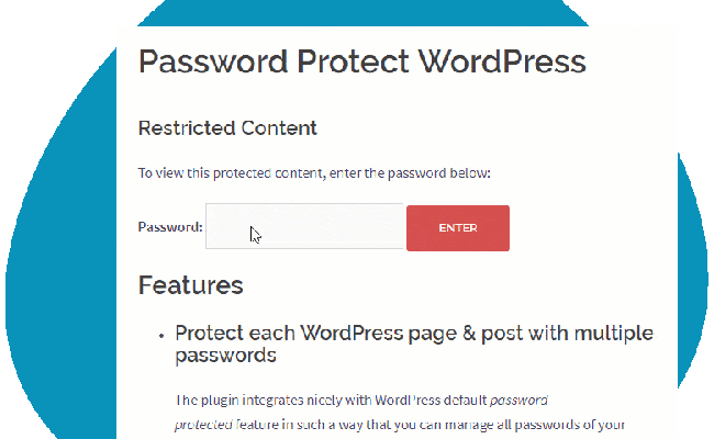 Password Protect Partial Content - Password Protect WordPress Pro