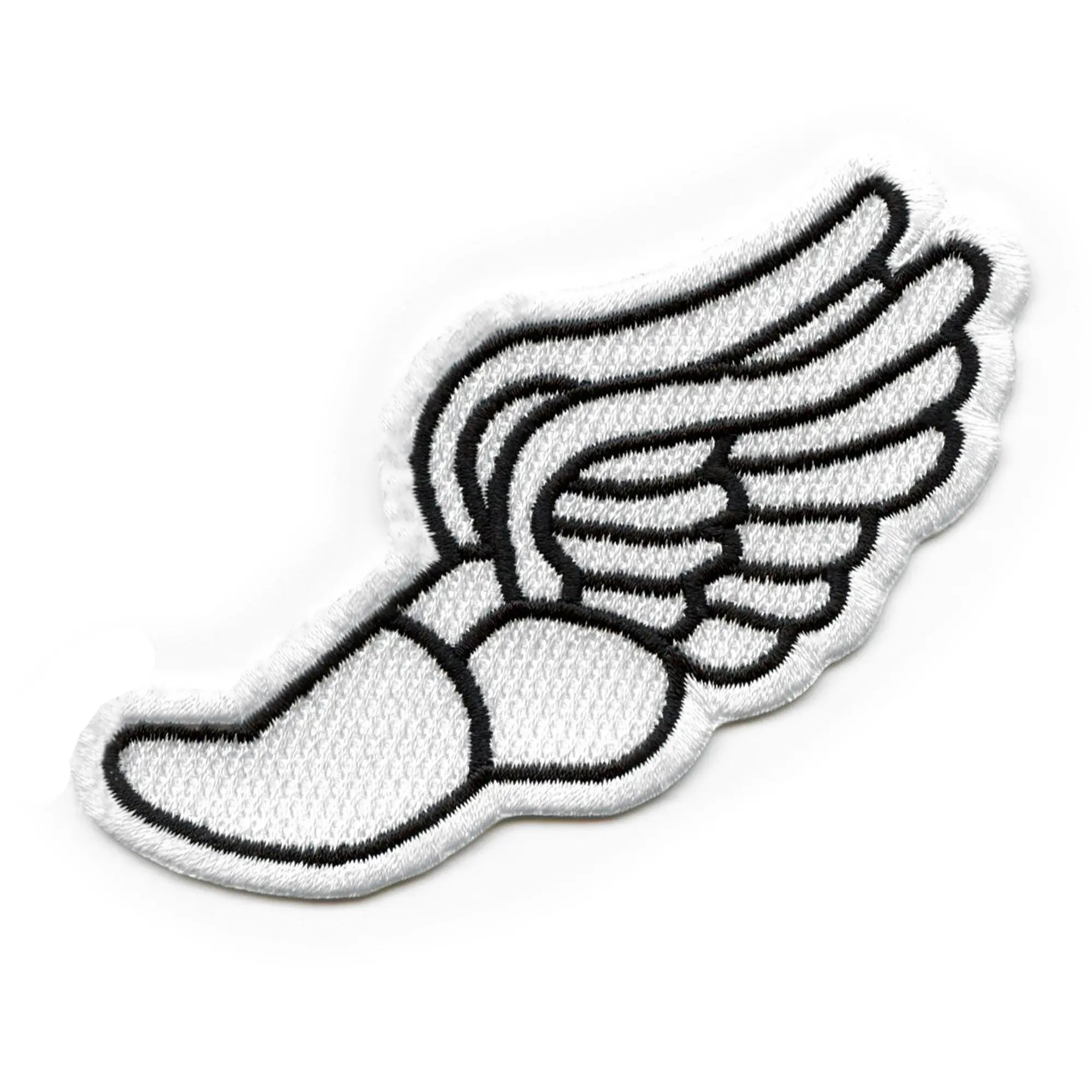 Track And Field Winged Patch Foot Sport Athletic Embroidered Iron On
