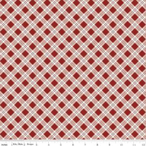 Riley Blake Bee Plaids Barn Red