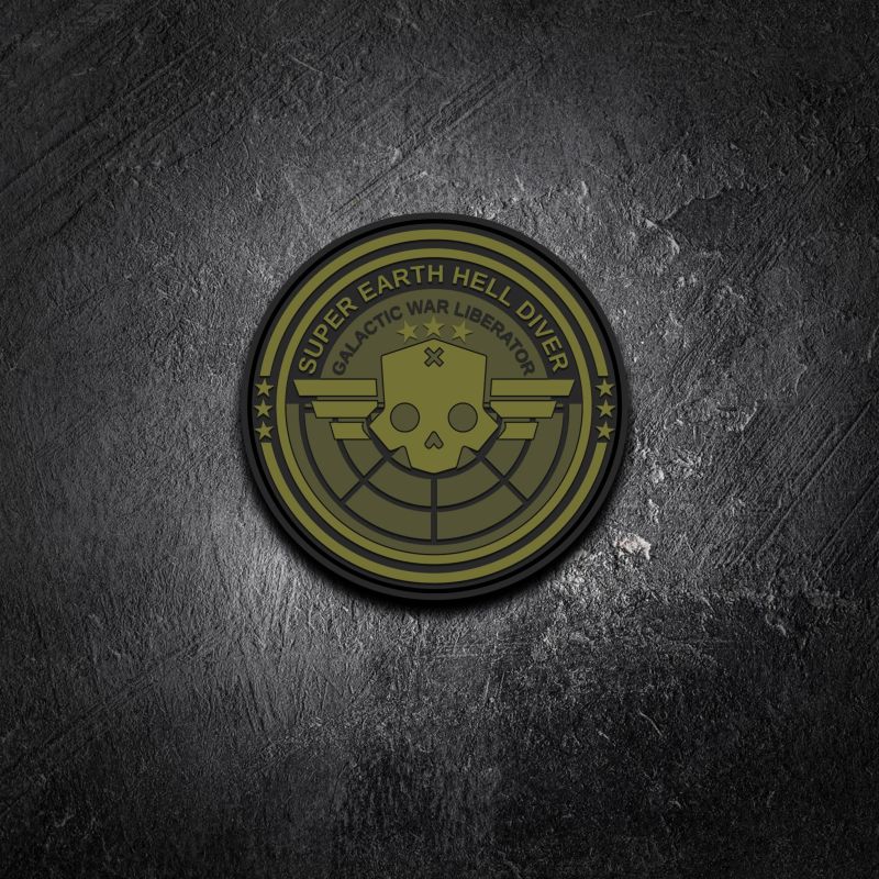Hd2 Super Earth Hell Diver Pvc Morale Patch Patchops - Premium Vintage Design Gallery - Mobile