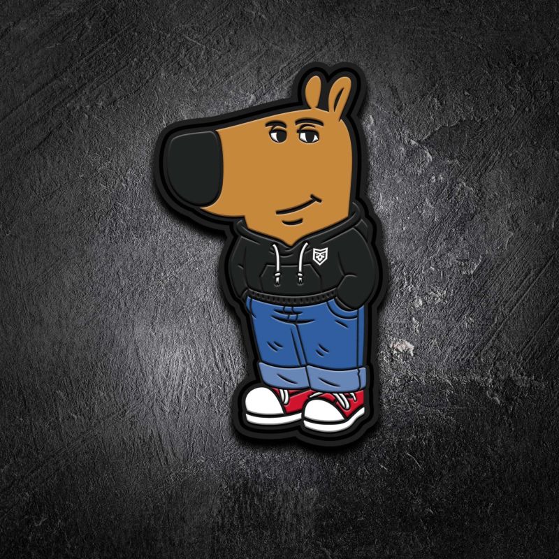 A Chill Guy Flame Thrower Pvc Morale Patch Patchops - Nature Illustration Collection - Retina Quality