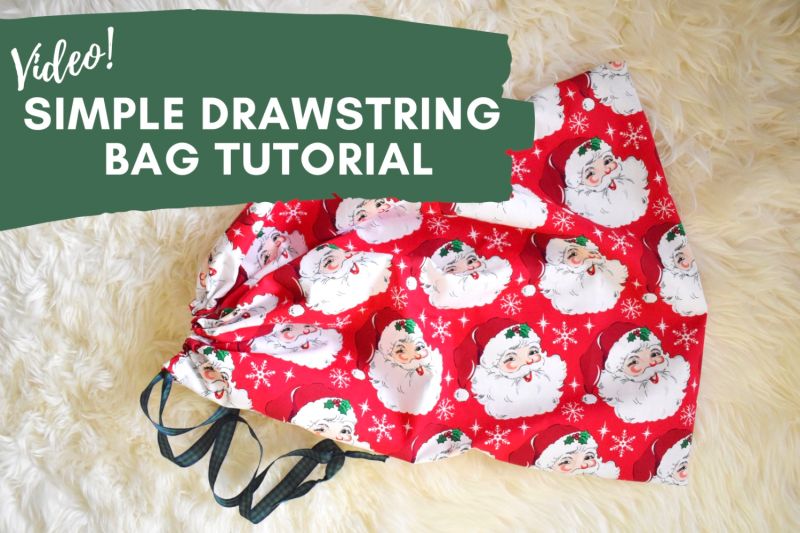 Drawstring Bag Tutorial Eco Friendly Swaps For Single Use Wrapping - Geometric Picture Collection - 8K Quality