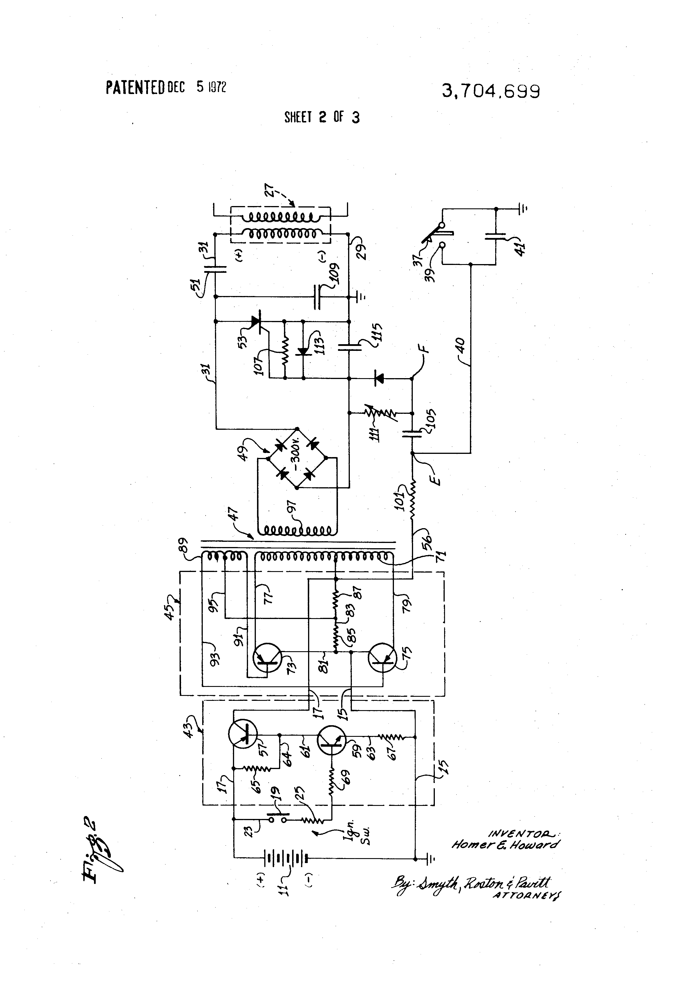 Patent Us3704699 Capacitor Discharge Ignition System With