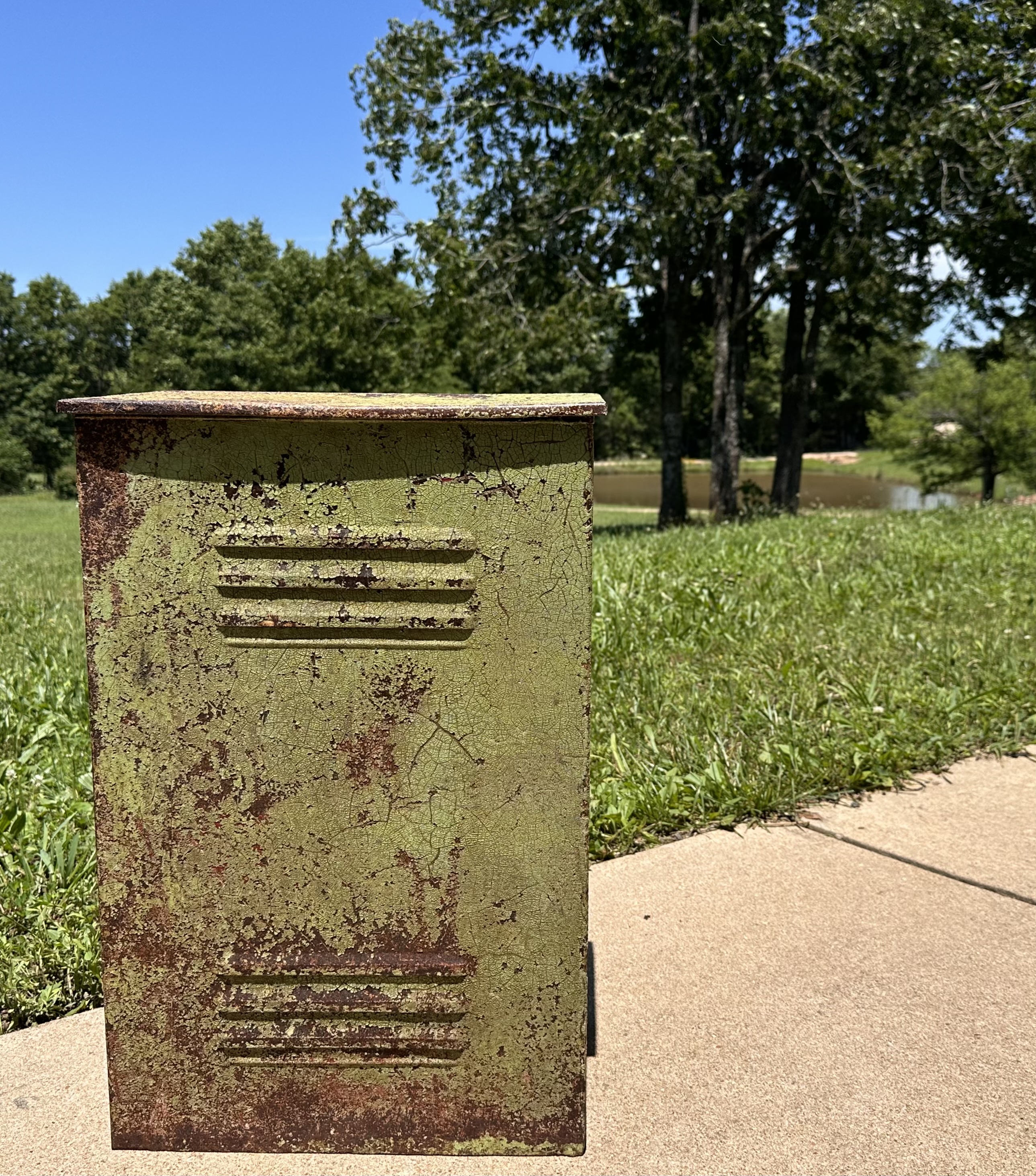 Vintage Industrial Metal Hamper c. 1940s - Image 21