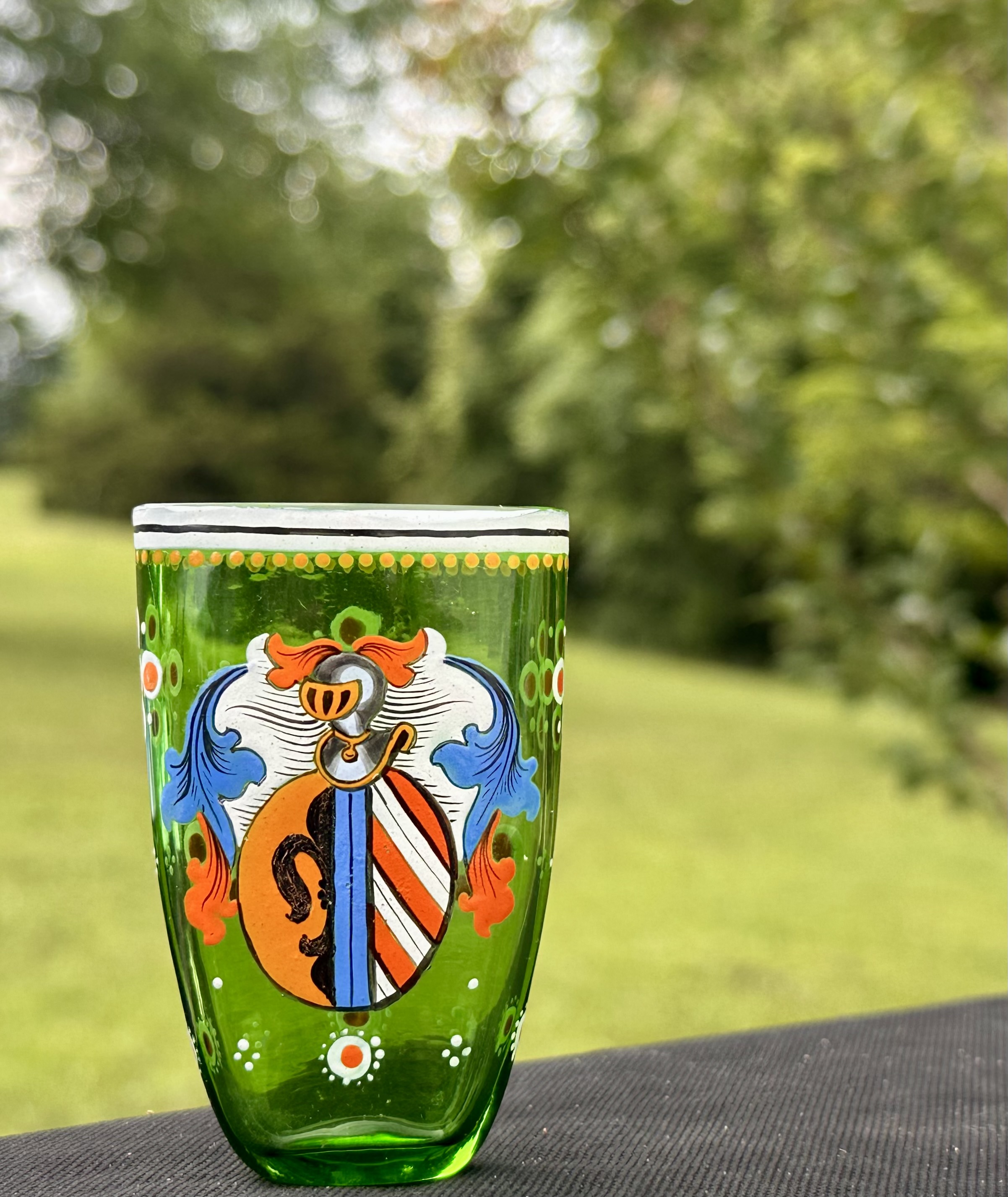 Bohemian Heraldic Armorial Art Glass Pocket Beaker - Image 18