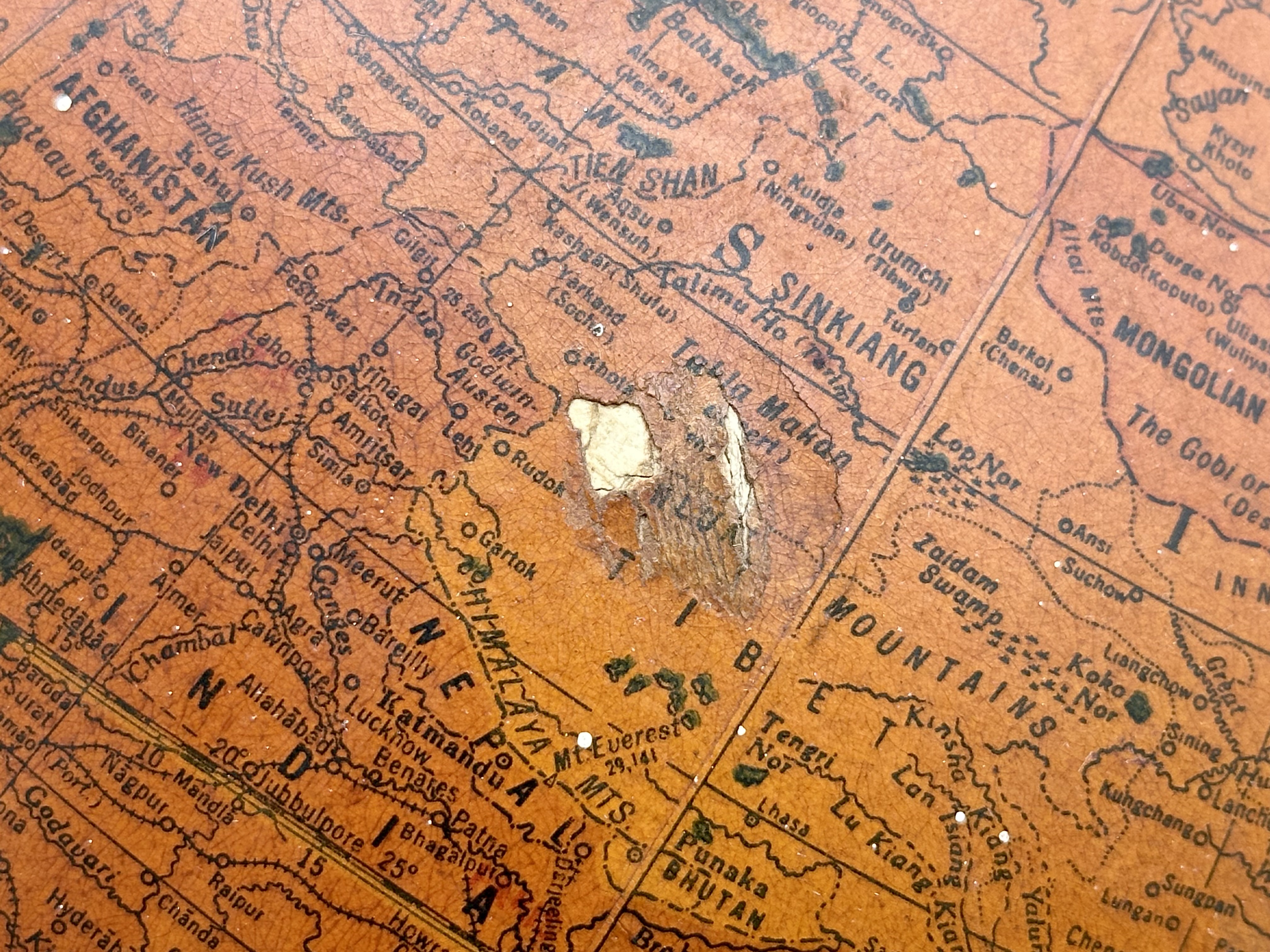 Art Deco Cram's World Globe c.1930-40s - Image 18