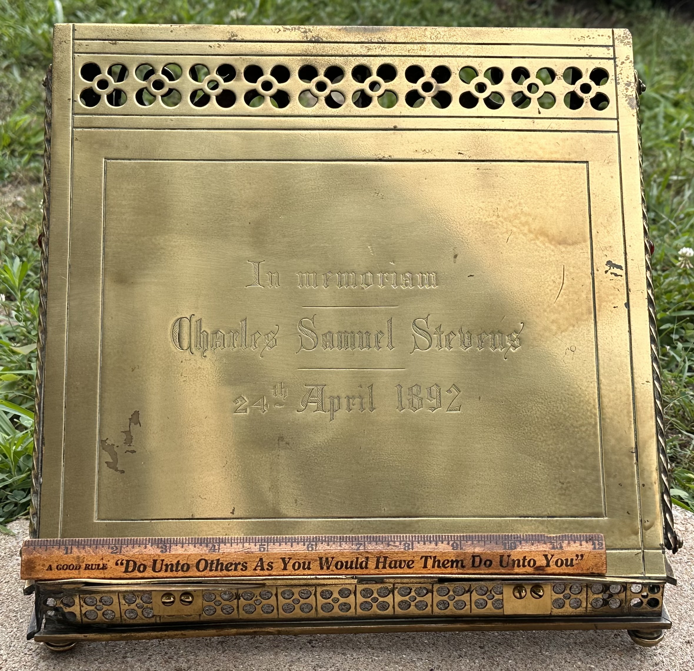 Gothic Revival Brass Missal Bible Stand - Image 18