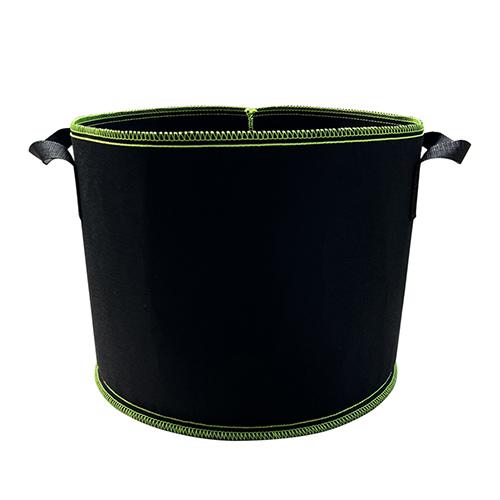 Fabric Grow Pot Black With Green Thread 20GAL 5pcs Pack
