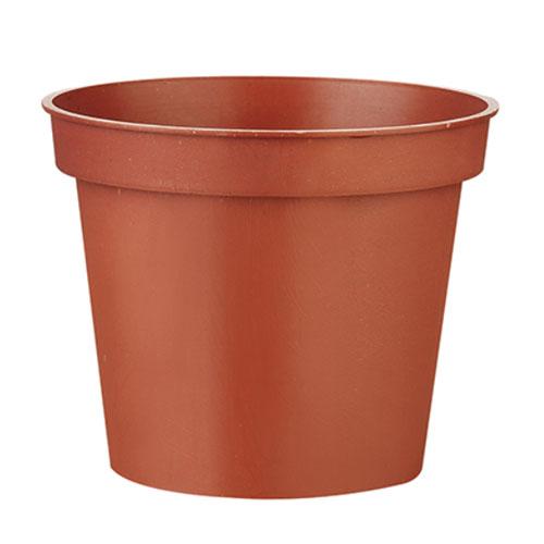 Flower Pot Round Plastic Terracotta with Plate D15.7xH14cm(6.2"x5.5")