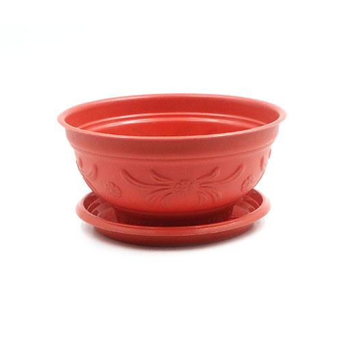 Flower Pot Round Plastic Terracotta with Plate D22xH11cm(8.66"x4.3")