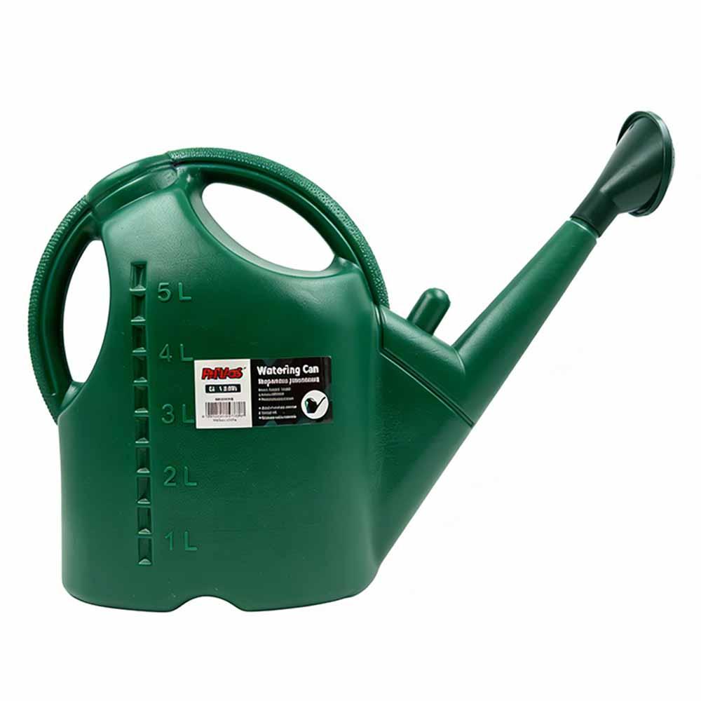 Watering Can Double Handle PE with Rose Green 5L (1.32Gal)