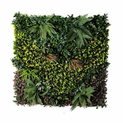 Grass Wall Panels Artificial Greenery Boxwood Fake Hedge Wall Backdrop UV Protected 100x100cm (40"x40")