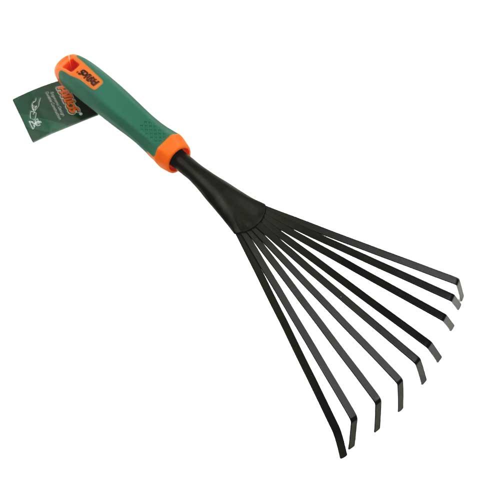 Garden Small Tool Hand Fan Rake Plastic Handle 9T 40x13.5cm (15.75"x5.3")