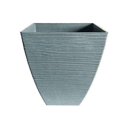 Plastic Planter Flower Pot Square Blue Top 38.5cm (15.2") Height 40.5cm (16") Bottom 19cm (7.5")