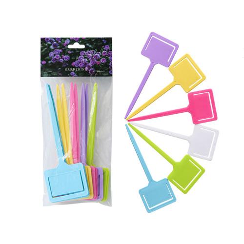 Plant Labels T Type Plant Tags 6.3x5x18cm (2.5"x1.95"x7") 10pcs Assorted Colors