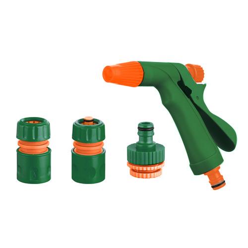 Garden Watering Nozzle Set Plastic Hose Jet Gun Set 4pcs 12mm (1/2" ) UV Resistance