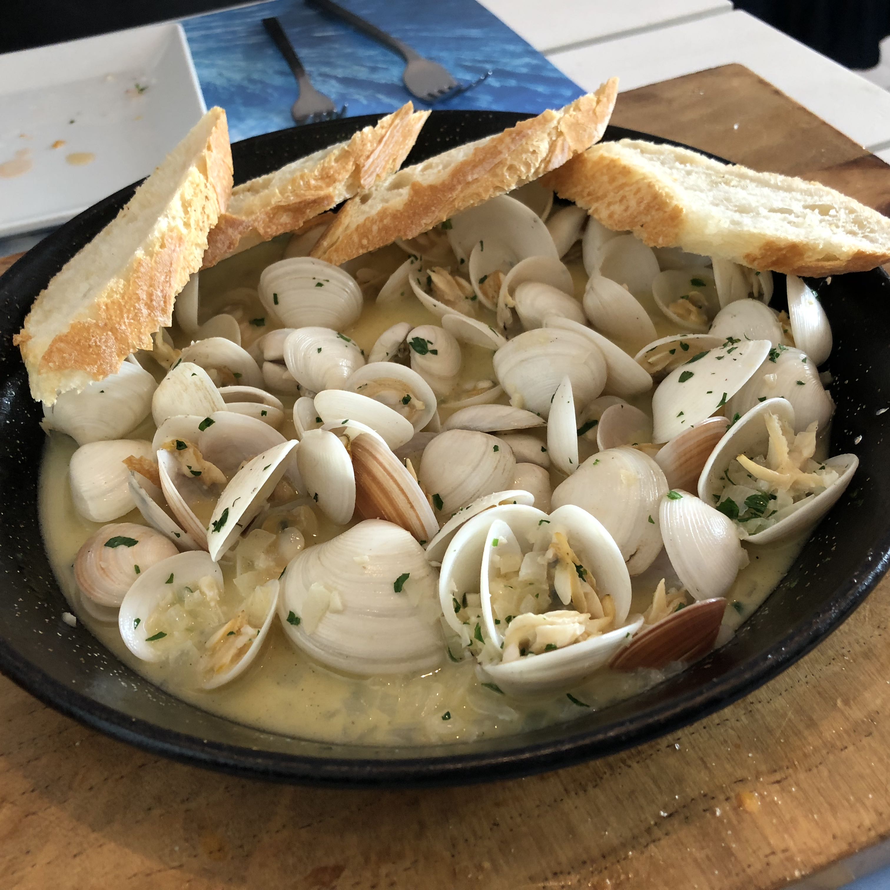 White clams.