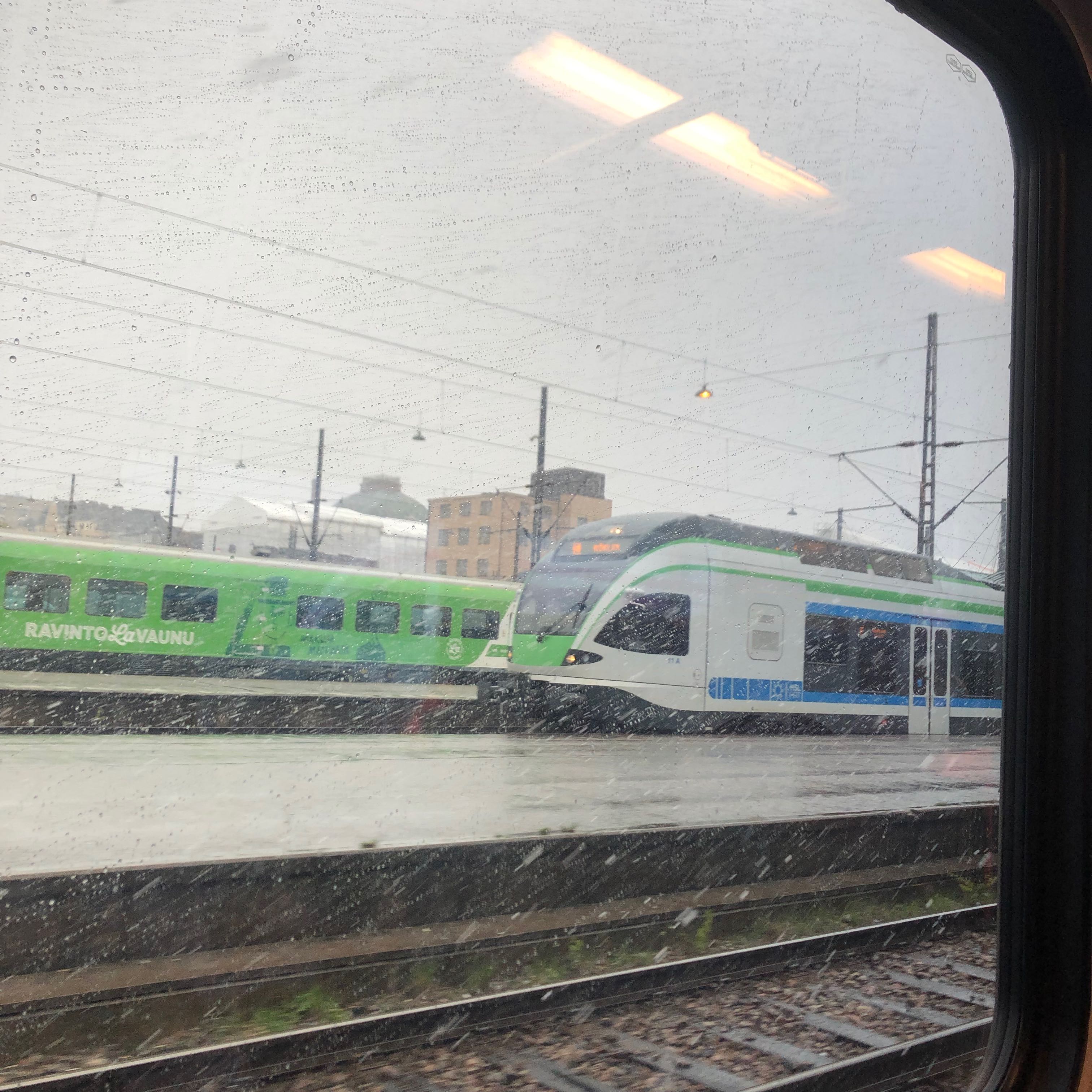 Helsinki greeted us with a snowstorm!