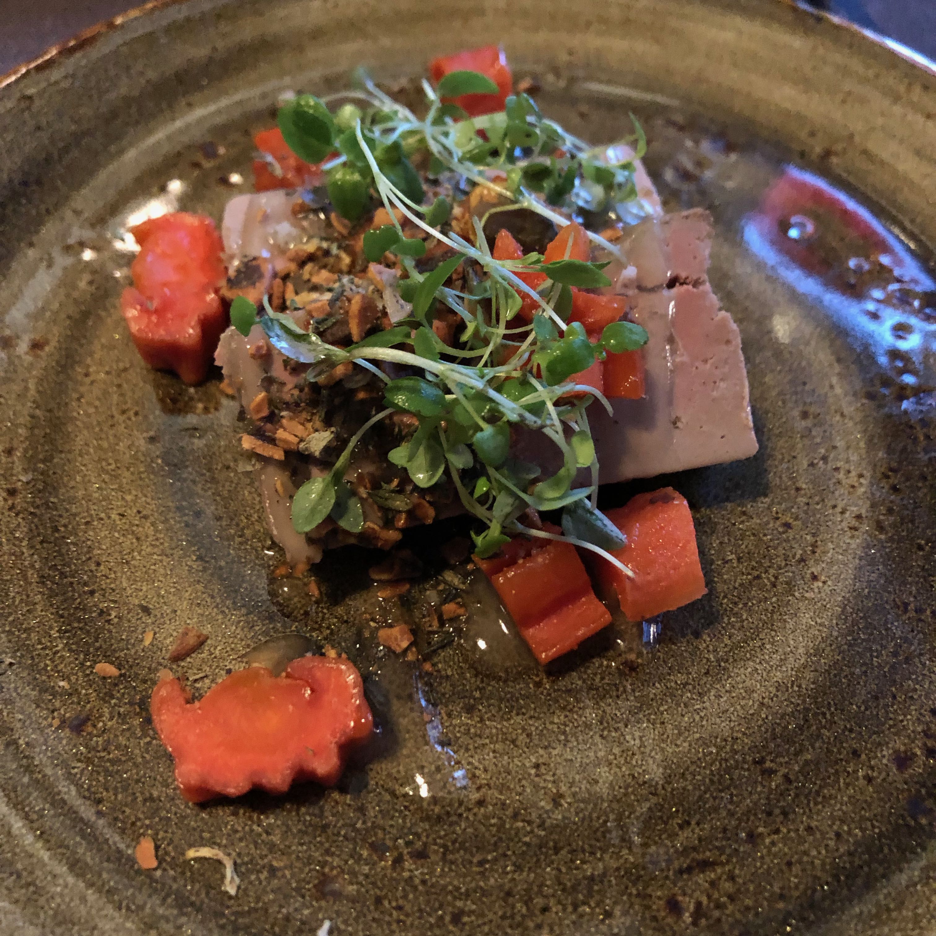 Chicken liver with carrot.