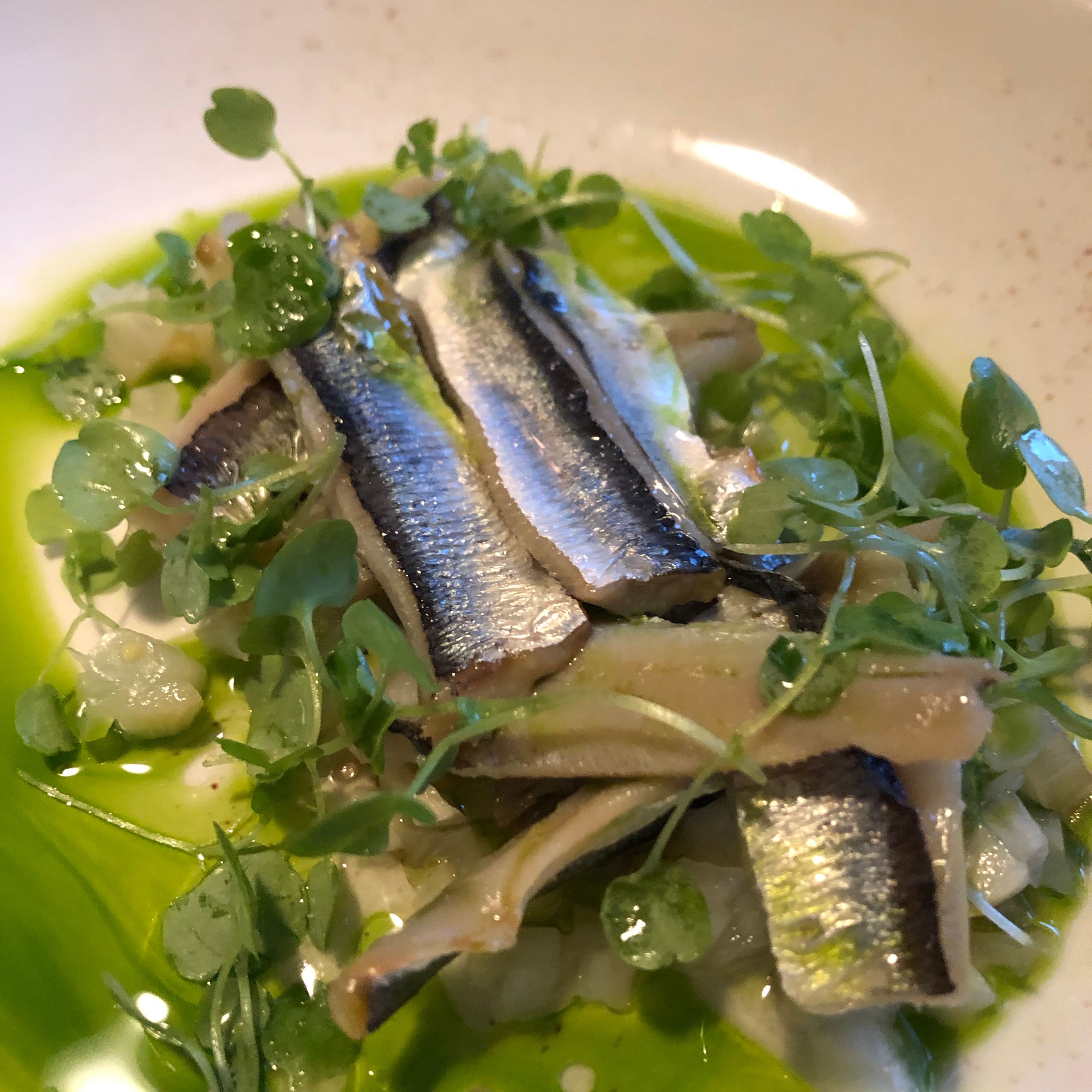 Herring with potato and sour cream
