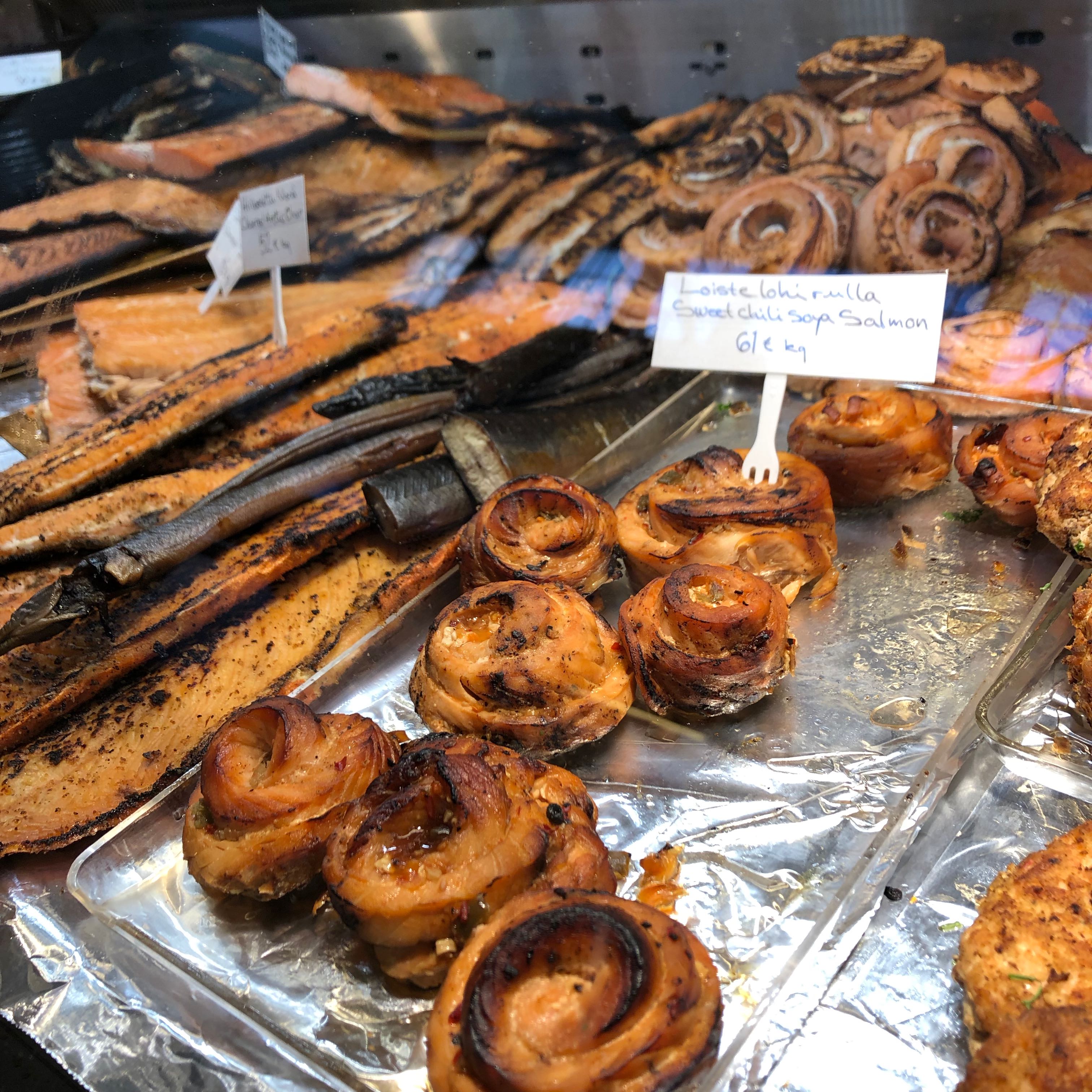 At the market.