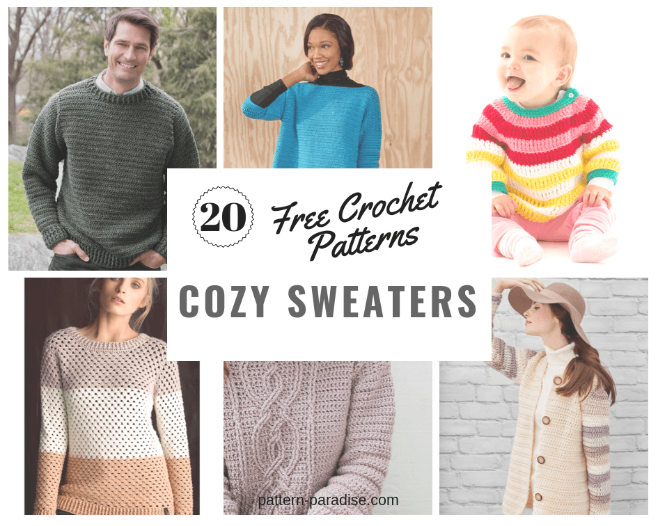 red heart crochet sweater patterns