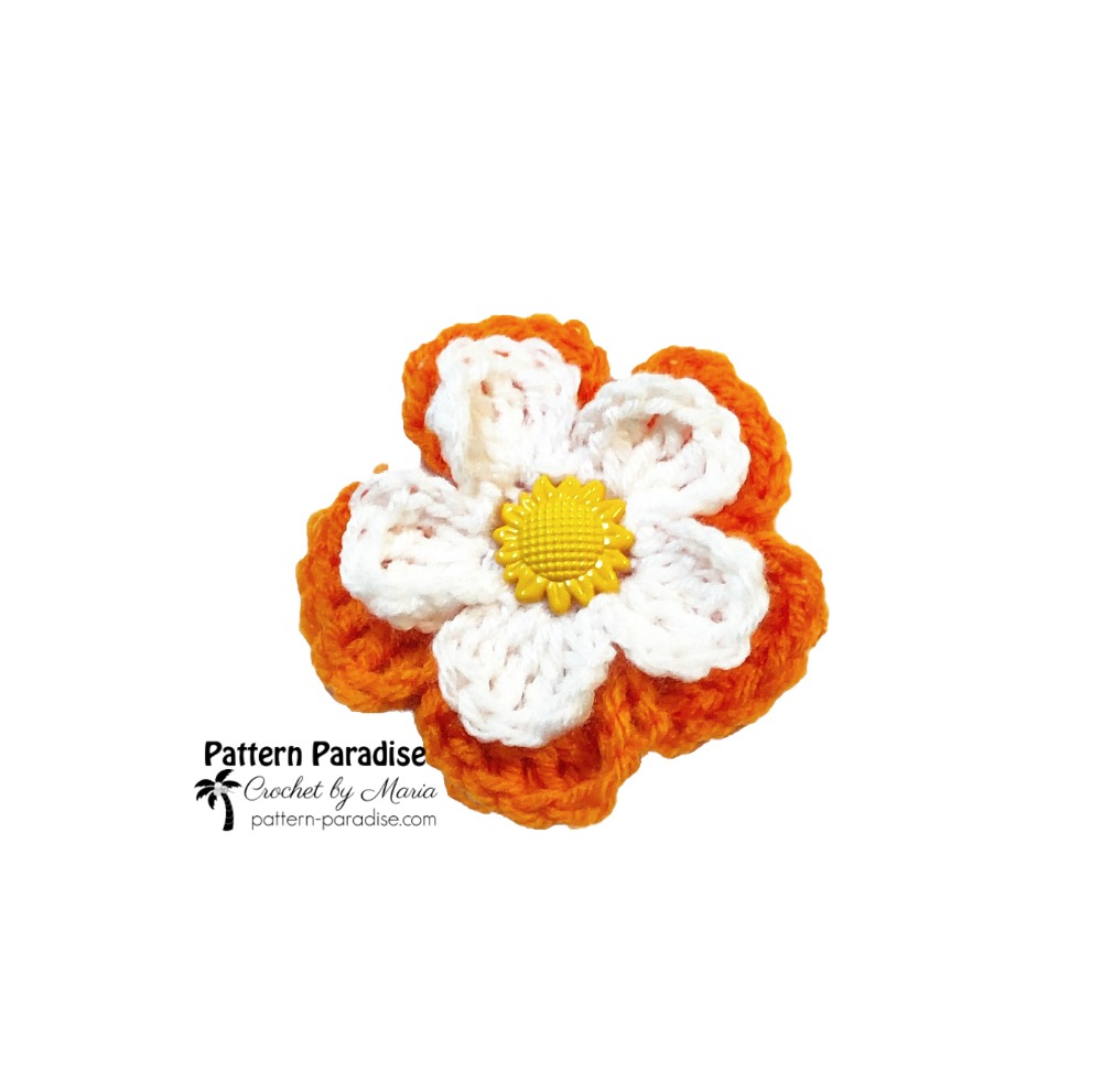 Free Crochet Pattern: Sunny Daisy Flowers - Pattern Paradise