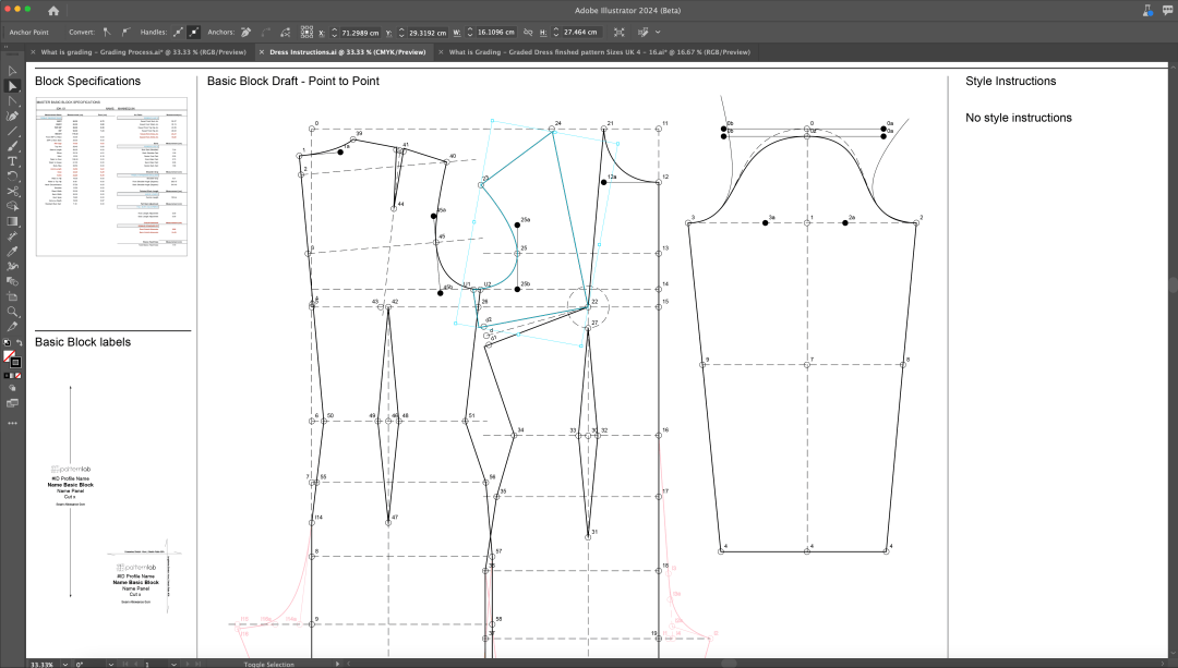 What is pattern grading in fashion Basic Pattern Making. Pattern grading using Adobe Illustrator as a pattern making platform.